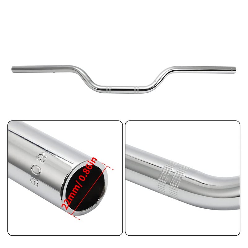 Alpha Rider 7/8" 22mm Drag Style Bar Handlebar For Honda Kawasaki Suzuki Yamaha Ducati APRILLA BUELL - Image 4
